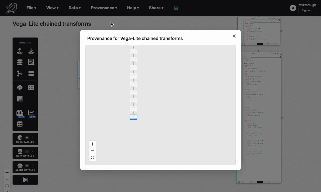 The Provenance window